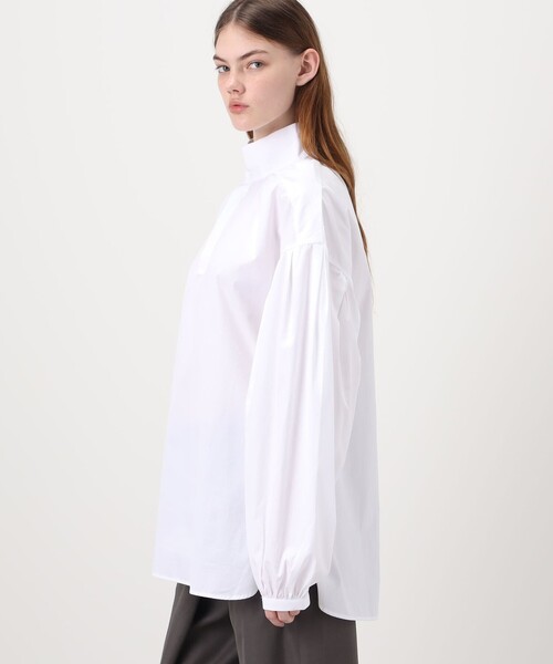 BOURRIENNE ParisX(ブリエンヌパリディス)の「BOURRIENNE SHIRT スタンドカラーシャツ(シャツ/ブラウス・レディース・ホワイト・M)」の4枚目の写真