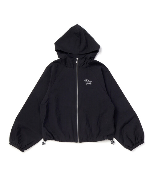 ZIDDY(ジディ)の「【 ニコ☆プチ 】【UVカット】シフォンフラットジャケット(130~160cm)(パーカー・キッズ・ブラック・FREE/130cm/140cm/150cm)」の2枚目の写真