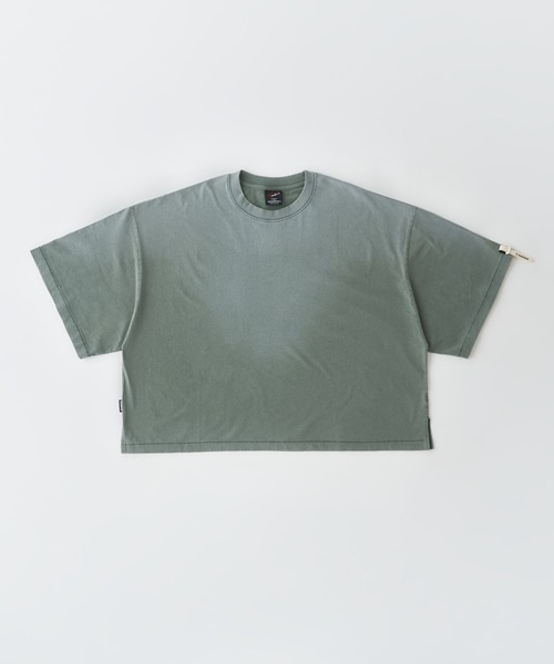 ADAM PATEK(アダムパテック)の「【ADAMPATEK/アダムパテック】widebox aging T ワイドボックスエイジングTEE(Tシャツ/カットソー・メンズ・ホワイト/グリーン/ピンク/ブラック・1/2)」の4枚目の写真