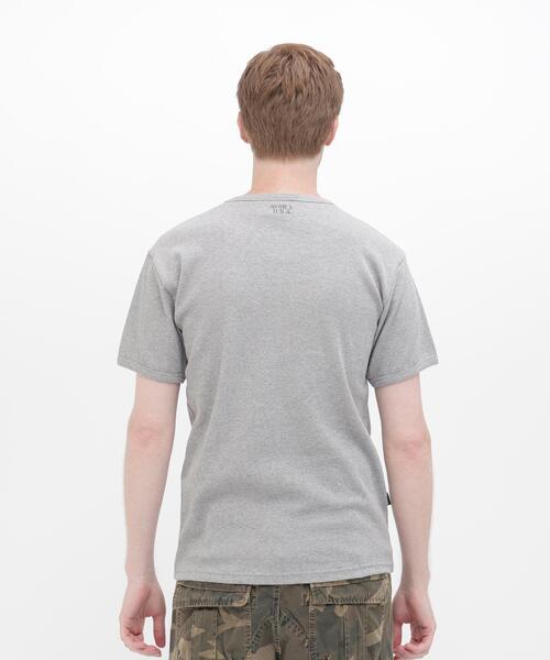 AVIREX(アヴィレックス)の「《DAILY/デイリー》MINI WAFFLE HENLEY NECK T-SHIRT / デイリーウェア ミニワッフル ヘンリーネック半袖Tシャツ / AVIREX / アヴィレックス(Tシャツ/カットソー・メンズ・ホワイト/ブラック/グレー・X-LARGE/SMALL/MEDIUM/LARGE)」の13枚目の写真
