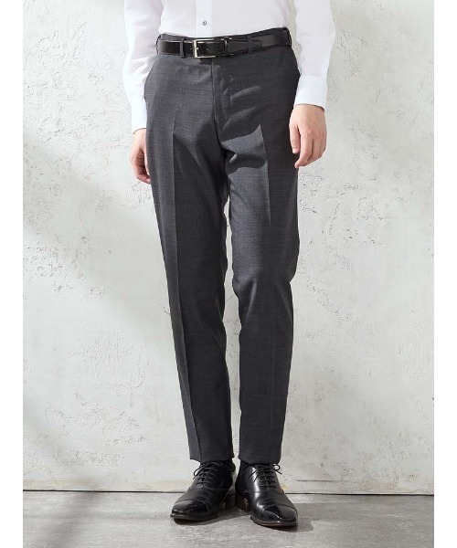 Perfect Suit FActory(パーフェクトスーツファクトリー)の「【膝あてメッシュ/高通気/清涼/ムレにくい】 「羽衣を纏う」ビズスラックス 千鳥柄 M.グレー/ネイビー(スラックス・メンズ・ネイビー/グレー・94/73/76/79/82/85/88/91)」の1枚目の写真