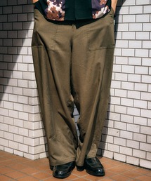 Linen blend baker pants