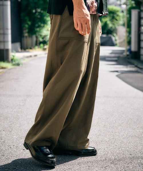 Subciety(サブサエティ)の「Linen blend baker pants(その他パンツ・メンズ・ベージュ/オリーブ/ブラック・X-LARGE/LARGE/MEDIUM/SMALL)」の18枚目の写真