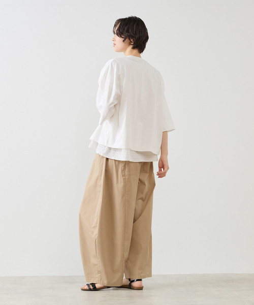 MELROSE claire(メルローズ クレール)の「【コットンカーディガン】(カーディガン/ボレロ・レディース・オフホワイト/ブルー/チャコールグレー・FREE)」の4枚目の写真