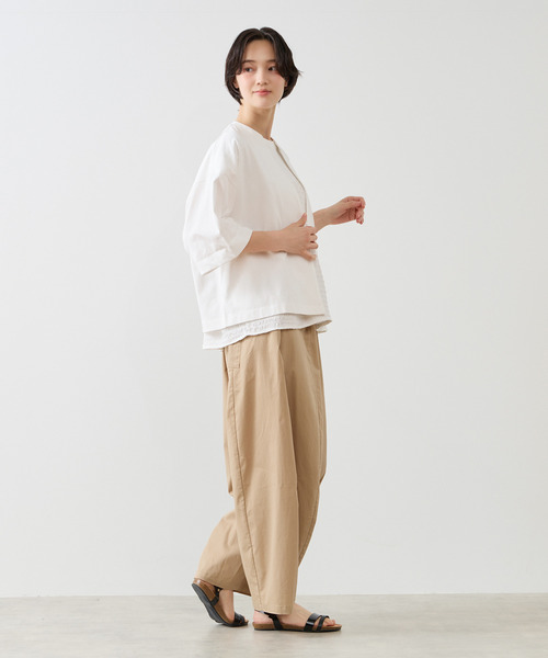 MELROSE claire(メルローズ クレール)の「【コットンカーディガン】(カーディガン/ボレロ・レディース・オフホワイト/ブルー/チャコールグレー・FREE)」の7枚目の写真