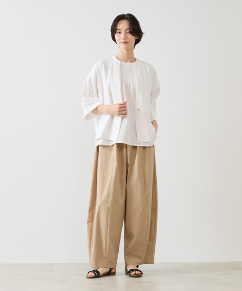 MELROSE claire(メルローズ クレール)の「【コットンカーディガン】(カーディガン/ボレロ・レディース・オフホワイト/ブルー/チャコールグレー・FREE)」の8枚目の写真