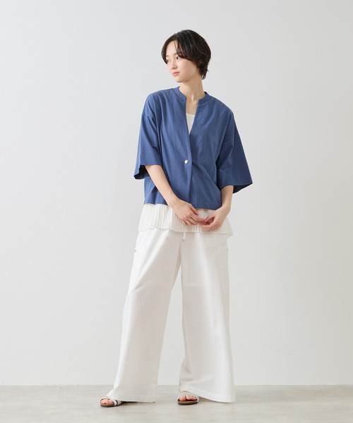 MELROSE claire(メルローズ クレール)の「【コットンカーディガン】(カーディガン/ボレロ・レディース・オフホワイト/ブルー/チャコールグレー・FREE)」の11枚目の写真