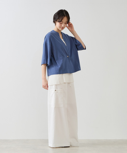 MELROSE claire(メルローズ クレール)の「【コットンカーディガン】(カーディガン/ボレロ・レディース・オフホワイト/ブルー/チャコールグレー・FREE)」の16枚目の写真