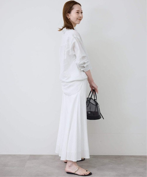 SLOBE IENA(スローブイエナ)の「《追加2》リネンコットンレギュラーシャツ(シャツ/ブラウス・レディース・ダークパープル/カーキ/イエロー/ブラウン/ホワイト系その他・FREE)」の10枚目の写真