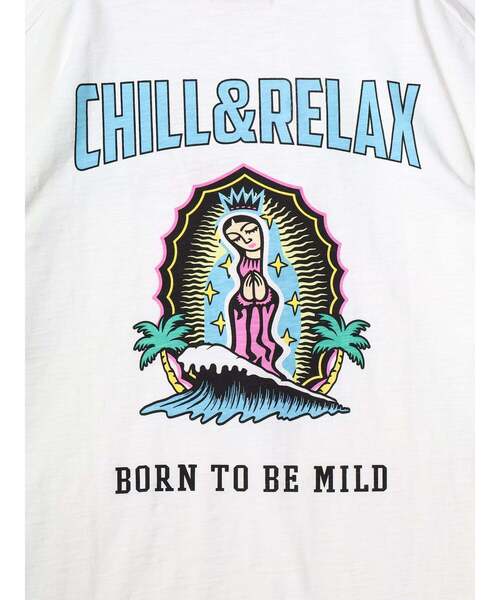chillax(チラックス)の「【CHILLAX】スラブ天竺 マルチデザインプリント TEE(Tシャツ/カットソー・メンズ・ブラック/ブラック系2/ホワイト/ブラック系1/ホワイト系2/ホワイト系1・2/3)」の13枚目の写真
