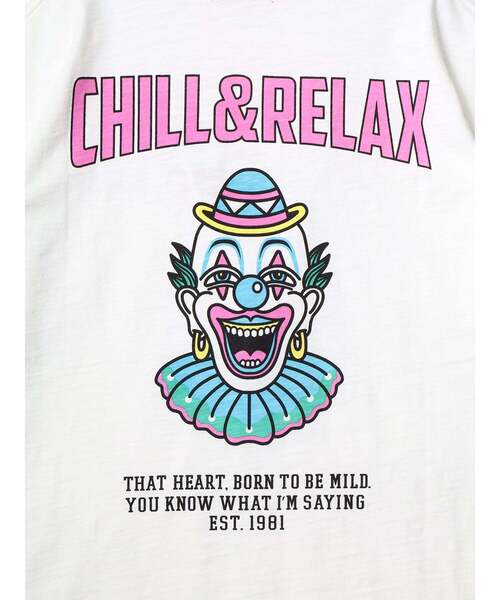 chillax(チラックス)の「【CHILLAX】スラブ天竺 マルチデザインプリント TEE(Tシャツ/カットソー・メンズ・ブラック/ブラック系2/ホワイト/ブラック系1/ホワイト系2/ホワイト系1・2/3)」の15枚目の写真