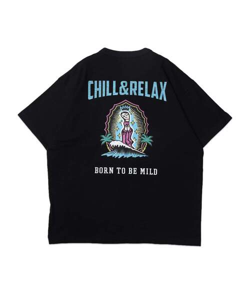 chillax(チラックス)の「【CHILLAX】スラブ天竺 マルチデザインプリント TEE(Tシャツ/カットソー・メンズ・ブラック/ブラック系2/ホワイト/ブラック系1/ホワイト系2/ホワイト系1・2/3)」の17枚目の写真