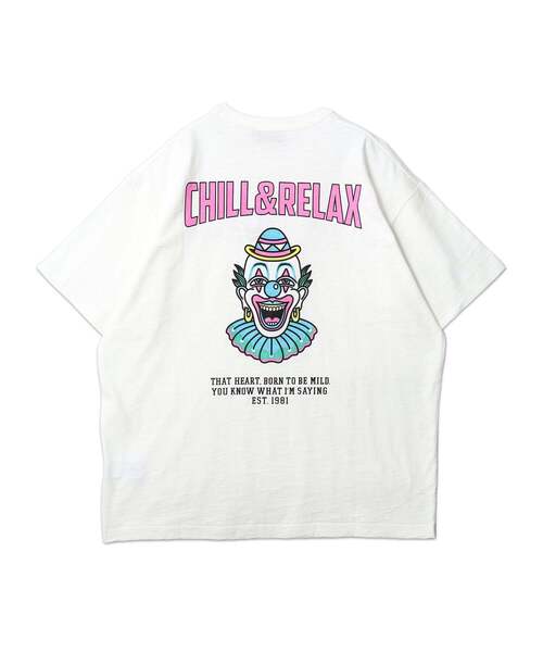 chillax(チラックス)の「【CHILLAX】スラブ天竺 マルチデザインプリント TEE(Tシャツ/カットソー・メンズ・ブラック/ブラック系2/ホワイト/ブラック系1/ホワイト系2/ホワイト系1・2/3)」の3枚目の写真