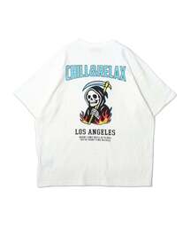 chillax（チラックス）の「【CHILLAX】スラブ天竺 マルチデザインプリント TEE（Tシャツ/カットソー）」