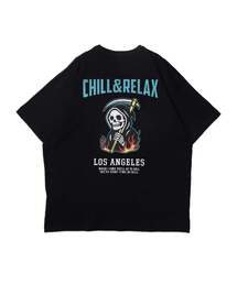 【CHILLAX】スラブ天竺 マルチデザインプリント TEE