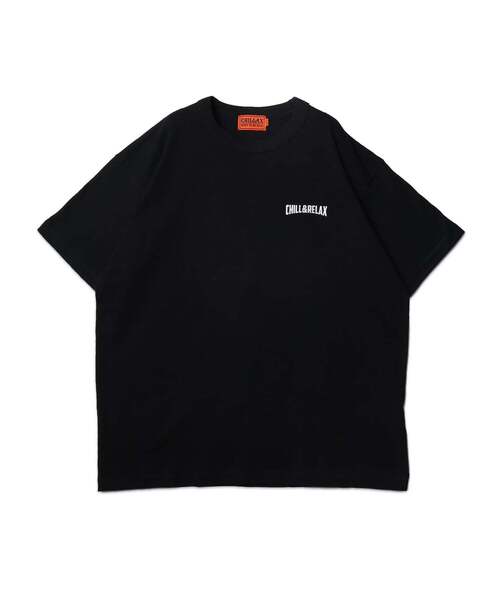 chillax(チラックス)の「【CHILLAX】スラブ天竺 マルチデザインプリント TEE(Tシャツ/カットソー・メンズ・ブラック/ブラック系2/ホワイト/ブラック系1/ホワイト系2/ホワイト系1・2/3)」の8枚目の写真