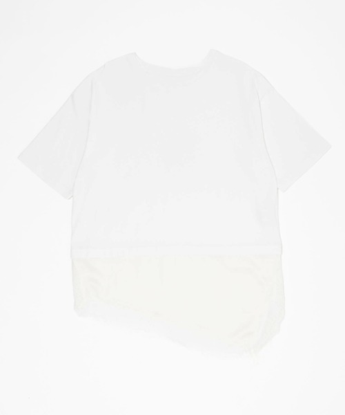 WEGO(ウィゴー)の「WEGO/レースドッキングT(Tシャツ/カットソー・レディース・ホワイト/ブラック・FREE)」の7枚目の写真