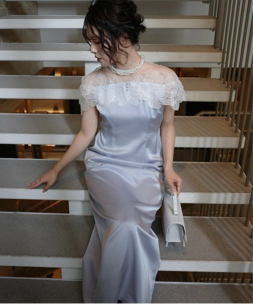 Fleur lace satin dress（ドレス）｜LE'RURE（リルアー）の