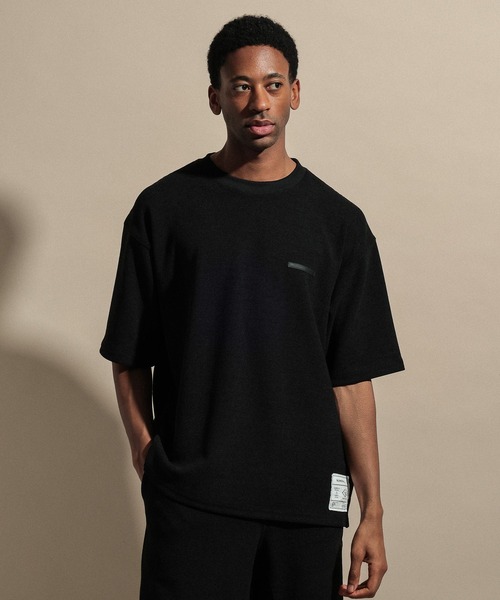 NUMERALS（ヌメラルズ）の「ワッフルクルーネックTシャツ WAFFLE CREWNECK T-SHIRT / NUMERALS（Tシャツ/カットソー・メンズ・カーキ/ホワイト/ブラック/ベージュ・LARGE/MEDIUM）」の19枚目の写真