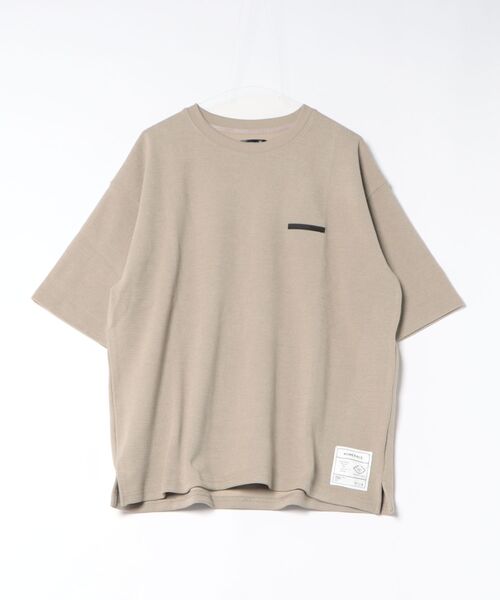 NUMERALS（ヌメラルズ）の「ワッフルクルーネックTシャツ WAFFLE CREWNECK T-SHIRT / NUMERALS（Tシャツ/カットソー・メンズ・カーキ/ホワイト/ブラック/ベージュ・LARGE/MEDIUM）」の7枚目の写真