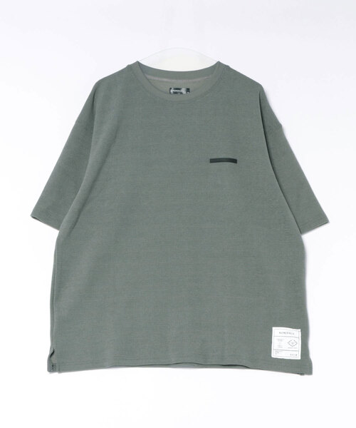 NUMERALS（ヌメラルズ）の「ワッフルクルーネックTシャツ WAFFLE CREWNECK T-SHIRT / NUMERALS（Tシャツ/カットソー・メンズ・カーキ/ホワイト/ブラック/ベージュ・LARGE/MEDIUM）」の8枚目の写真