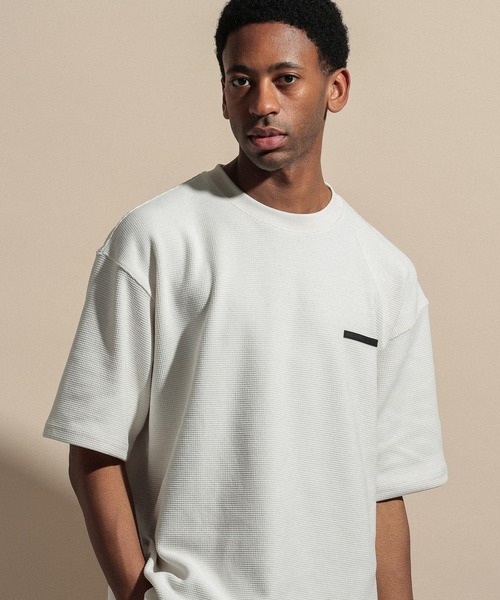 NUMERALS(ヌメラルズ)の「WAFFLE CREWNECK T-SHIRT / NUMERALS(Tシャツ/カットソー・メンズ・カーキ/ホワイト/ブラック/ベージュ・LARGE/MEDIUM)」の15枚目の写真