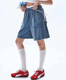 RAIMENT（レイメント）の「フラワーパッチソーラーハーフパンツ_ブルー（その他パンツ）」