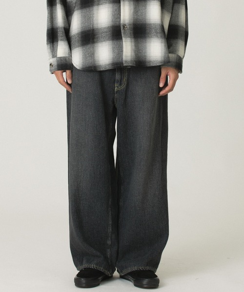 FACETASM(ファセッタズム)の「FACETASM LOOSE WEAVE DENIM JOO-PT-U08(デニムパンツ・メンズ・ブラック/インディゴブルー・3)」の5枚目の写真