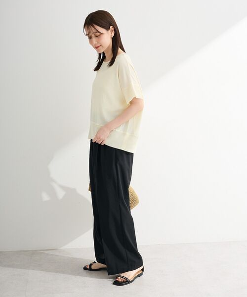 Green Parks(グリーンパークス)の「シアーリブ切替楊柳プルオーバー(Tシャツ/カットソー・レディース・チャコールグレー/オフホワイト/サックスブルー/ベージュ/ホワイト系その他2/グリーン系その他3/レッド・FREE)」の9枚目の写真