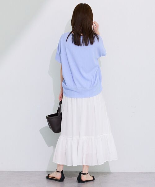Green Parks(グリーンパークス)の「シアーリブ切替楊柳プルオーバー(Tシャツ/カットソー・レディース・チャコールグレー/オフホワイト/サックスブルー/ベージュ/ホワイト系その他2/グリーン系その他3/レッド・FREE)」の21枚目の写真