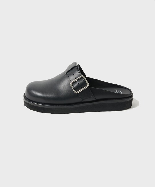 foot the coacher(フットザコーチャー)の「【foot the coacher / フットザコーチャー】LEATHER BELT MULE(その他シューズ・メンズ・ブラック・7/8/9)」の2枚目の写真