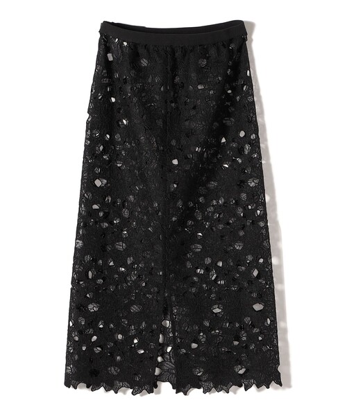 Torrazzo Donna(トラッゾドンナ)の「TORAZZODONNA:〈手洗い可能〉カットワーク レース スカート(スカート・レディース・ブラック・ONE SIZE)」の11枚目の写真