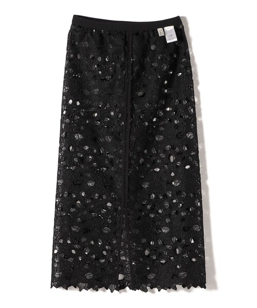Torrazzo Donna(トラッゾドンナ)の「TORAZZODONNA:〈手洗い可能〉カットワーク レース スカート(スカート・レディース・ブラック・ONE SIZE)」の9枚目の写真