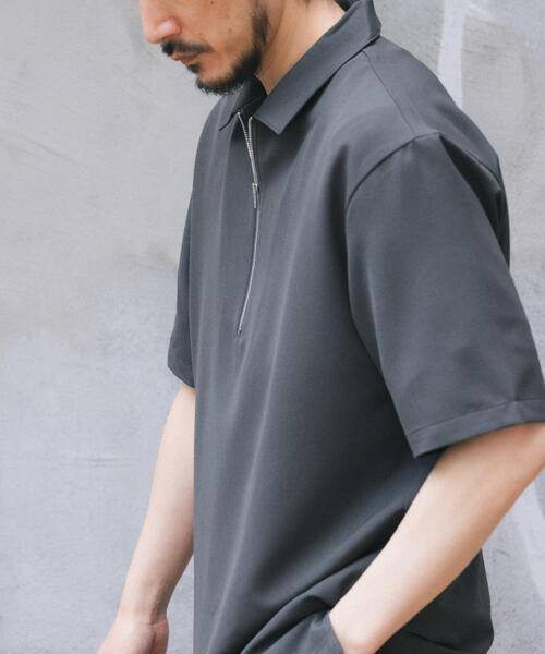 ITEMS URBANRESEARCH（アイテムズ アーバンリサーチ）の「冷感+速乾TRストレッチハーフZIP プルオーバー（シャツ/ブラウス・メンズ・チャコールグレー/ベージュ/ブルー/グリーン・LARGE/MEDIUM）」の22枚目の写真