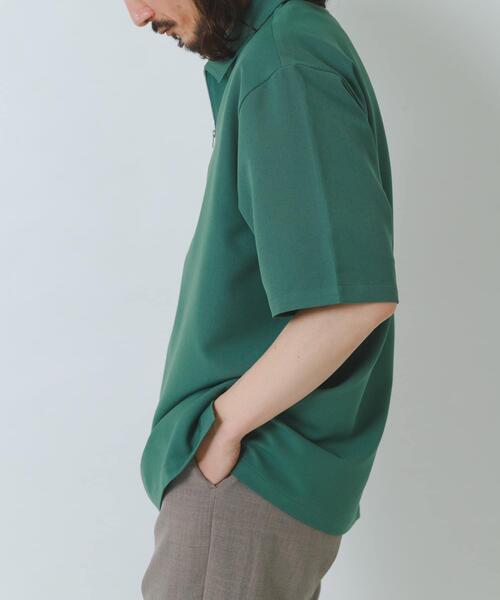 ITEMS URBANRESEARCH（アイテムズ アーバンリサーチ）の「冷感+速乾TRストレッチハーフZIP プルオーバー（シャツ/ブラウス・メンズ・チャコールグレー/ベージュ/ブルー/グリーン・LARGE/MEDIUM）」の9枚目の写真