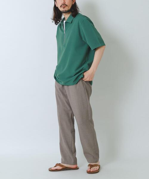 ITEMS URBANRESEARCH（アイテムズ アーバンリサーチ）の「冷感+速乾TRストレッチハーフZIP プルオーバー（シャツ/ブラウス・メンズ・チャコールグレー/ベージュ/ブルー/グリーン・LARGE/MEDIUM）」の11枚目の写真