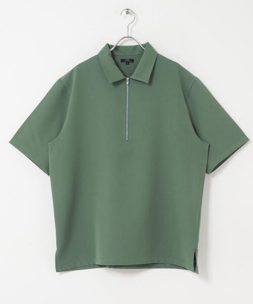 ITEMS URBANRESEARCH（アイテムズ アーバンリサーチ）の「冷感+速乾TRストレッチハーフZIP プルオーバー（シャツ/ブラウス・メンズ・チャコールグレー/ベージュ/ブルー/グリーン・LARGE/MEDIUM）」の12枚目の写真