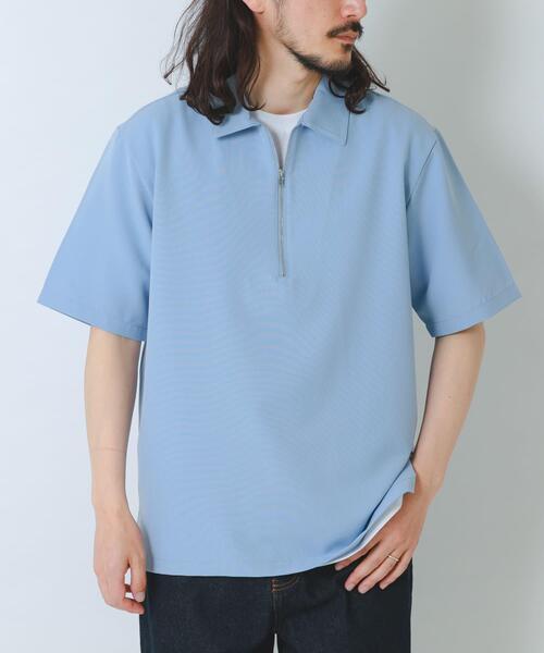 ITEMS URBANRESEARCH（アイテムズ アーバンリサーチ）の「冷感+速乾TRストレッチハーフZIP プルオーバー（シャツ/ブラウス・メンズ・チャコールグレー/ベージュ/ブルー/グリーン・LARGE/MEDIUM）」の15枚目の写真