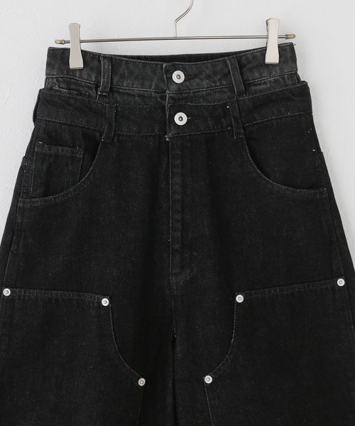 JOINT WORKS(ジョイントワークス)の「ダブル ウエストデニムパンツ / J Double Waist Denim Pants(その他パンツ・レディース・ブラック/ネイビー・LARGE/MEDIUM)」の3枚目の写真