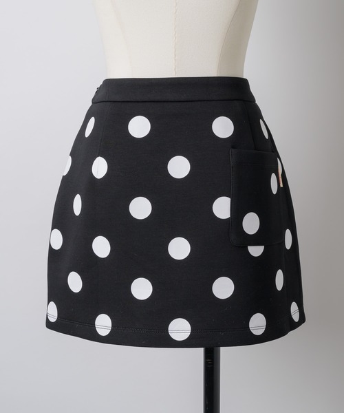 GIUNON(ジウノン)の「dot bonding mini skirt / ドットボンディングミニスカート(スカート・レディース・ブラック/アイボリー・FREE)」の6枚目の写真