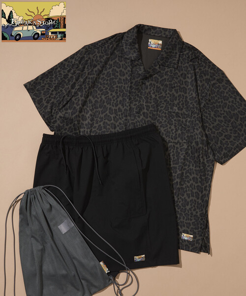 FREAK'S STORE（フリークスストア）の「FREAK'S STORE for BEACH & FES サマー アクティブセットアップ/ナップサック付き（シャツ/ブラウス・メンズ・ブラック/ブラック系その他/レオパード/その他・MEDIUM/LARGE/SMALL）」の5枚目の写真
