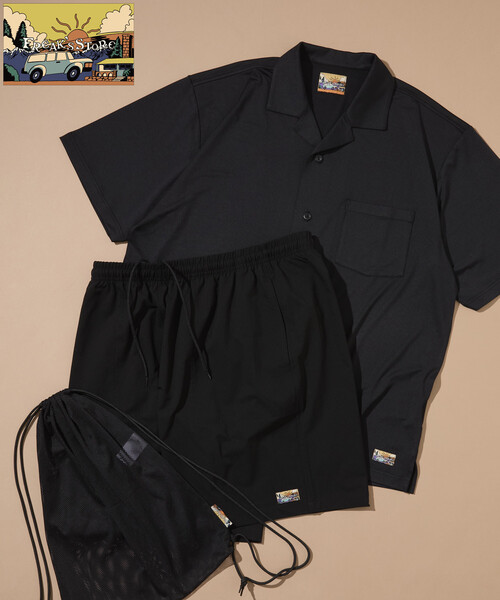 FREAK'S STORE（フリークスストア）の「FREAK'S STORE for BEACH & FES サマー アクティブセットアップ/ナップサック付き（シャツ/ブラウス・メンズ・ブラック/ブラック系その他/レオパード/その他・MEDIUM/LARGE/SMALL）」の6枚目の写真