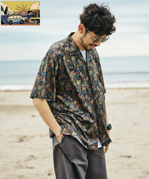 FREAK'S STORE（フリークスストア）の「FREAK'S STORE for BEACH & FES サマー アクティブセットアップ/ナップサック付き（シャツ/ブラウス・メンズ・ブラック/ブラック系その他/レオパード/その他・MEDIUM/LARGE/SMALL）」の7枚目の写真