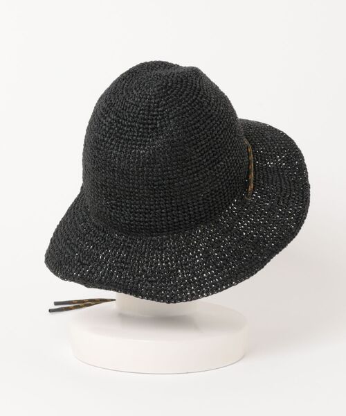CA4LA(カシラ)の「HAND KNITTED PAPER CODE HAT(ハット・メンズ・ブラック/ナチュラル・ONESIZE)」の10枚目の写真