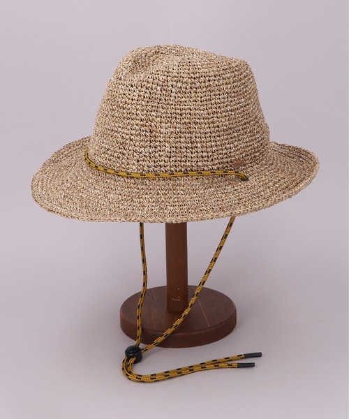 CA4LA(カシラ)の「HAND KNITTED PAPER CODE HAT(ハット・メンズ・ブラック/ナチュラル・ONESIZE)」の1枚目の写真