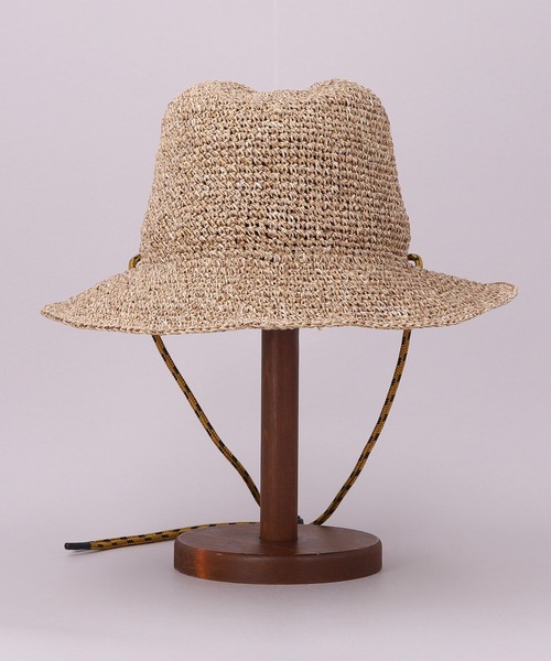 CA4LA(カシラ)の「HAND KNITTED PAPER CODE HAT(ハット・メンズ・ブラック/ナチュラル・ONESIZE)」の5枚目の写真