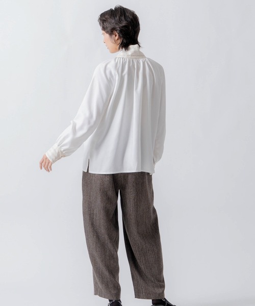 WHYTO.（ホワイト）の「「WHYTO. / ホワイト」check pattern bou tie blouse（シャツ/ブラウス・レディース・オフホワイト/ブラック・36/38）」の13枚目の写真