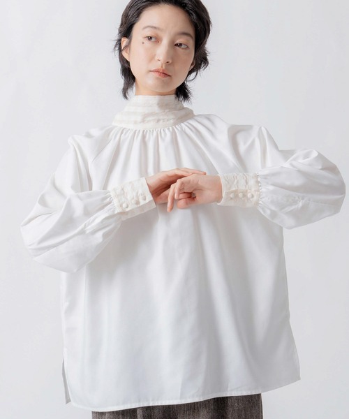 WHYTO.（ホワイト）の「「WHYTO. / ホワイト」check pattern bou tie blouse（シャツ/ブラウス・レディース・オフホワイト/ブラック・36/38）」の15枚目の写真