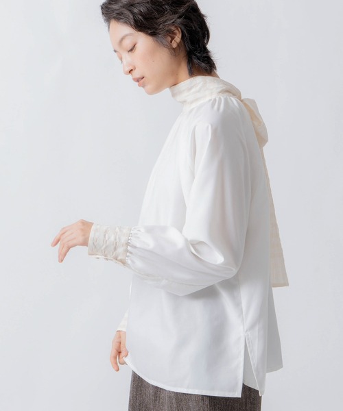 WHYTO.（ホワイト）の「「WHYTO. / ホワイト」check pattern bou tie blouse（シャツ/ブラウス・レディース・オフホワイト/ブラック・36/38）」の16枚目の写真