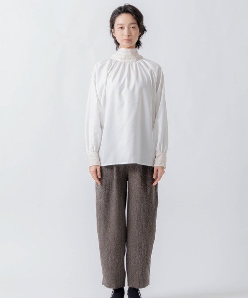 WHYTO.（ホワイト）の「「WHYTO. / ホワイト」check pattern bou tie blouse（シャツ/ブラウス・レディース・オフホワイト/ブラック・36/38）」の21枚目の写真